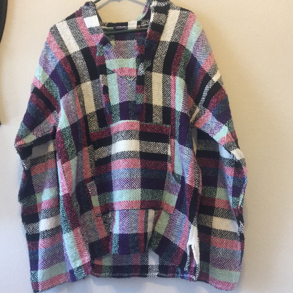 Never worn “drug rug” pull over jacket